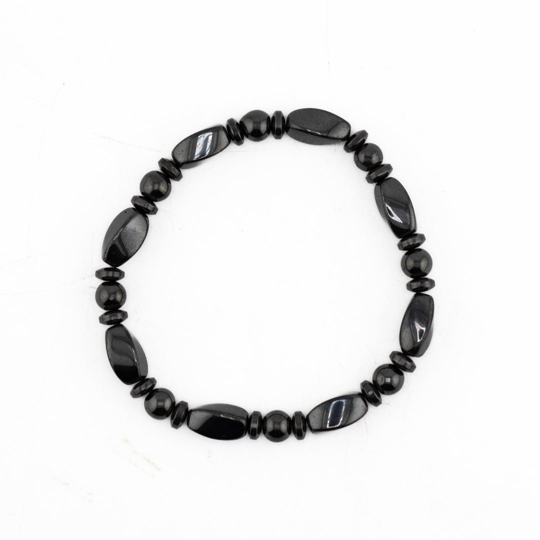 Hematite Bracelet – 8mm Round Natural Gemstone Jewelry for Clarity and Balance