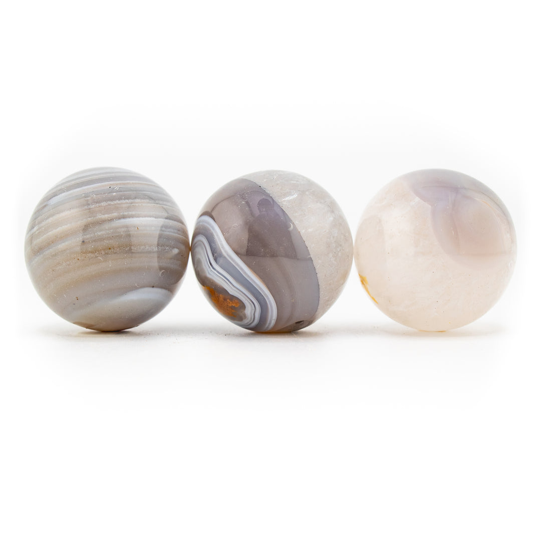 Sphère de cristal d'agate naturelle - Décoration en pierres précieuses de guérison, cadeaux de thérapie méditative
