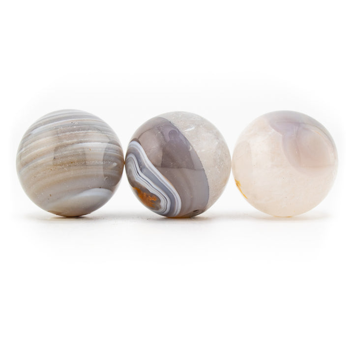 Sphère de cristal d'agate naturelle - Décoration en pierres précieuses de guérison, cadeaux de thérapie méditative