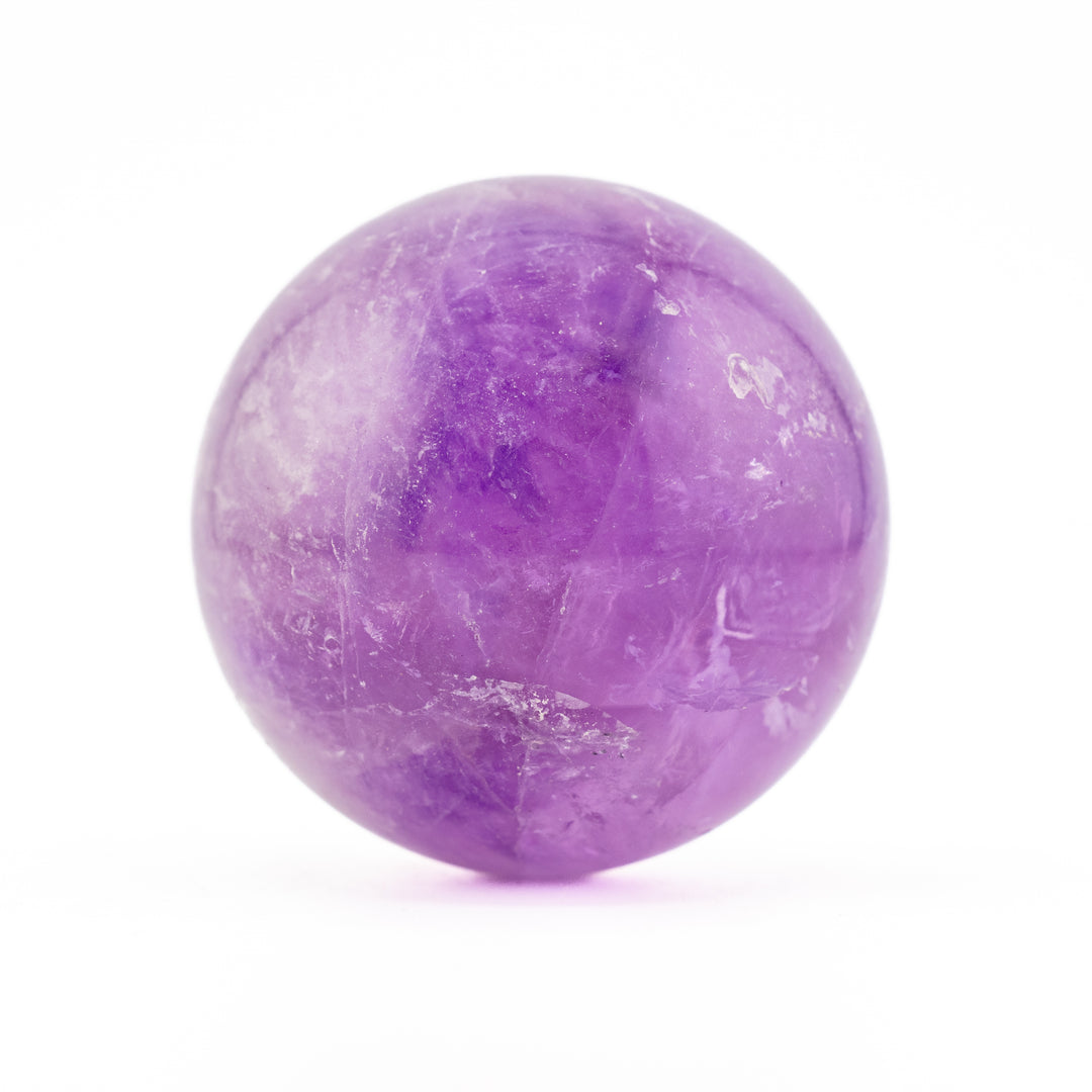 Esfera de cristal de amatista natural: decoración con piedras preciosas curativas, regalos para terapia de meditación