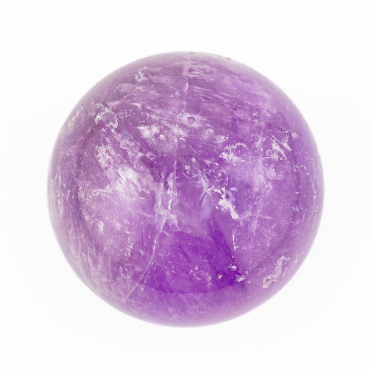 Esfera de cristal de amatista natural: decoración con piedras preciosas curativas, regalos para terapia de meditación