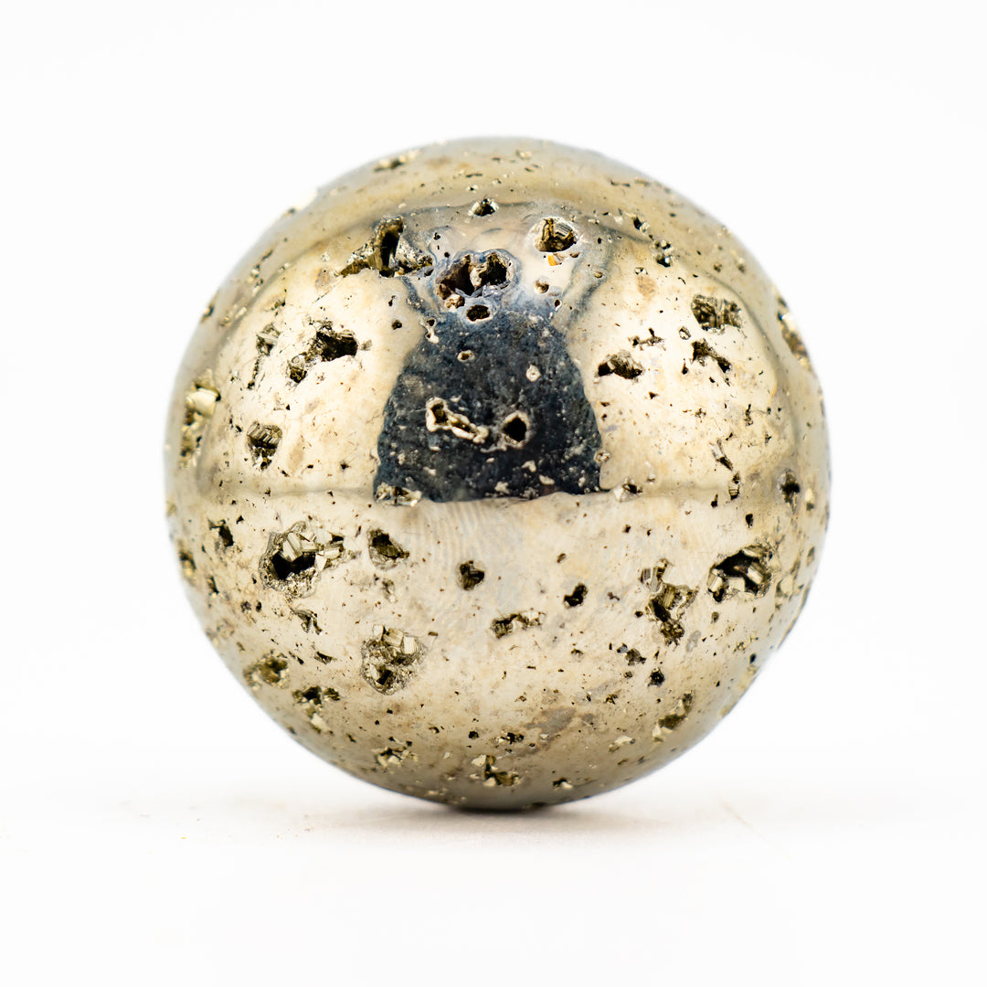 Esfera de cristal de pirita natural: decoración con piedras preciosas curativas, regalos para terapia de meditación