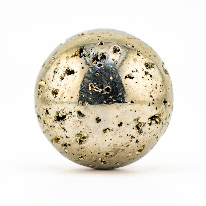 Esfera de cristal de pirita natural: decoración con piedras preciosas curativas, regalos para terapia de meditación