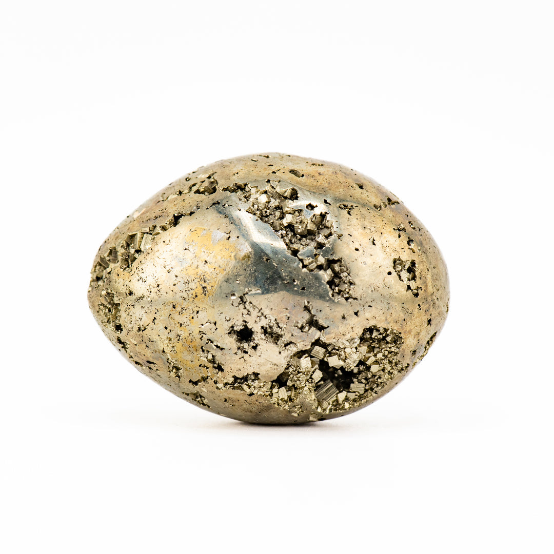 Natural Pyrite Crystal Egg - Healing Gemstone Decoration, Meditation Therapy Gifts