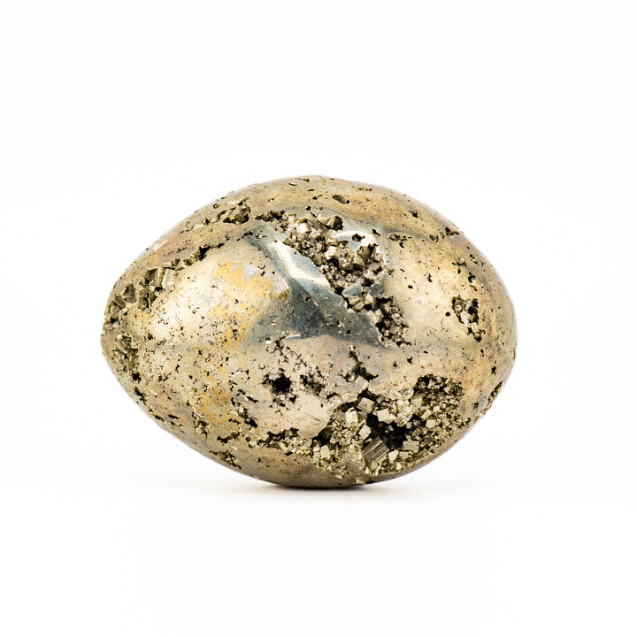 Natural Pyrite Crystal Egg - Healing Gemstone Decoration, Meditation Therapy Gifts