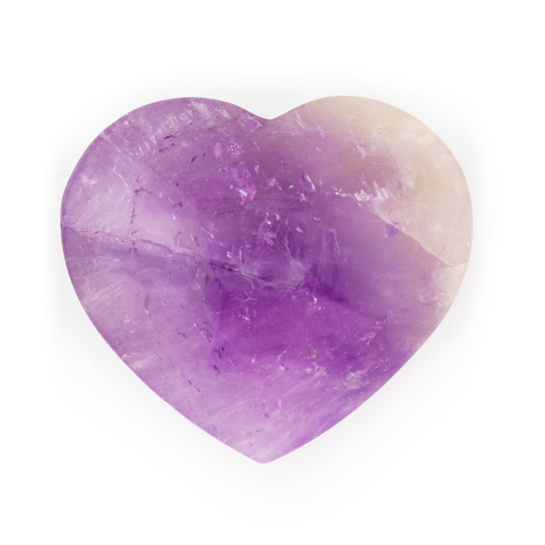 Corazón de cristal de amatista natural: decoración con piedras preciosas curativas, regalos para terapia de meditación