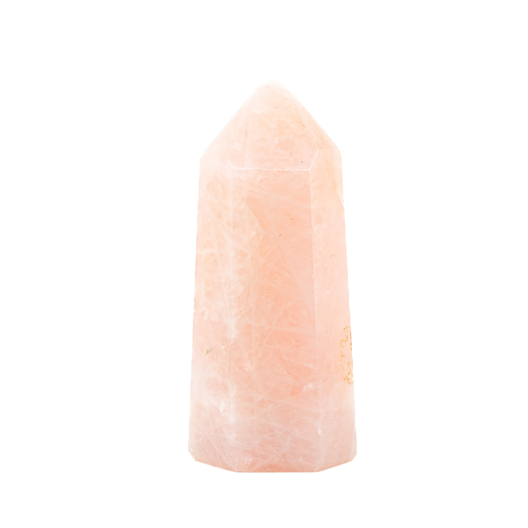 Torre de obelisco de cristal de cuarzo rosa natural: decoración con piedras preciosas curativas, regalos para terapia de meditación
