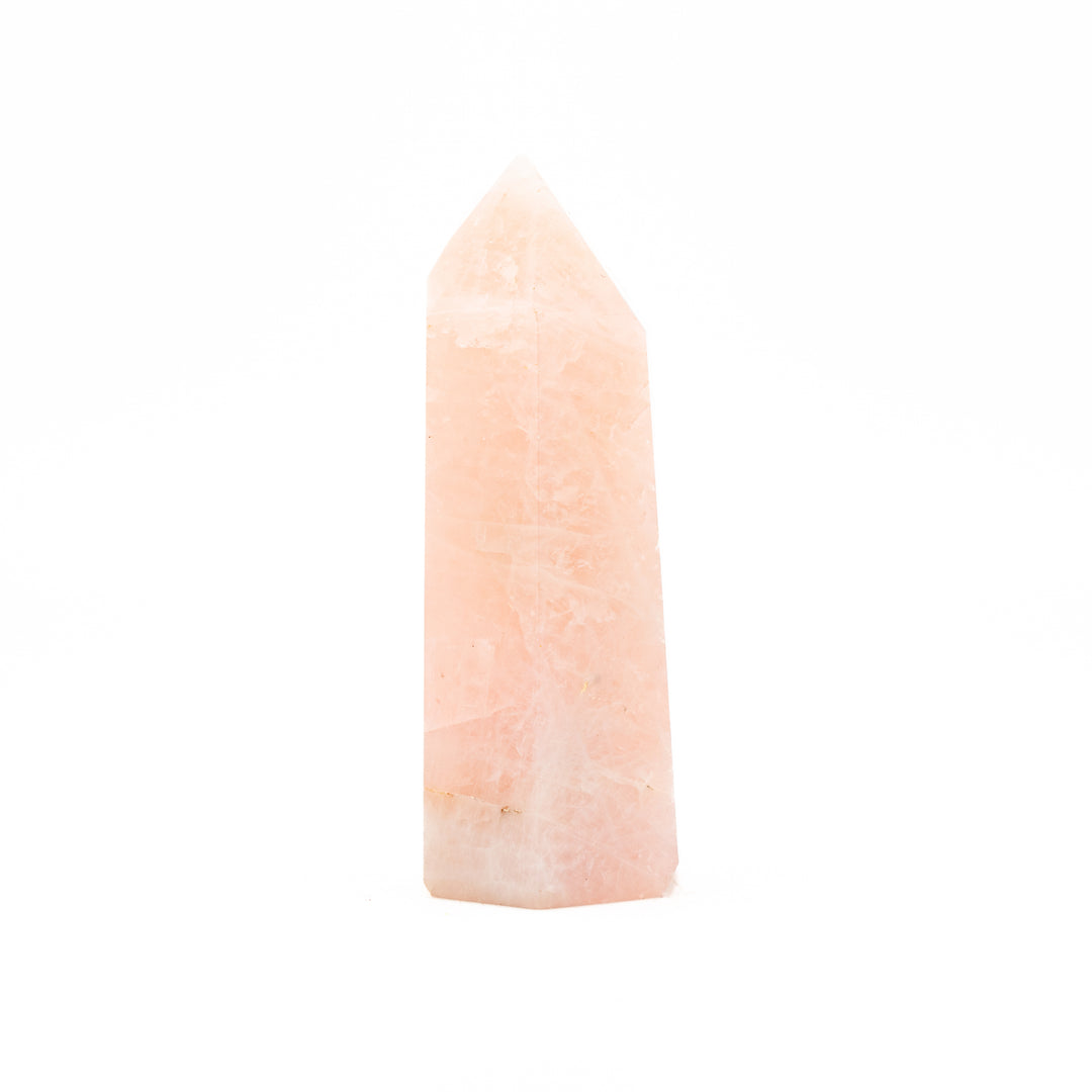 Torre de obelisco de cristal de cuarzo rosa natural: decoración con piedras preciosas curativas, regalos para terapia de meditación