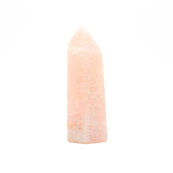 Torre de obelisco de cristal de cuarzo rosa natural: decoración con piedras preciosas curativas, regalos para terapia de meditación