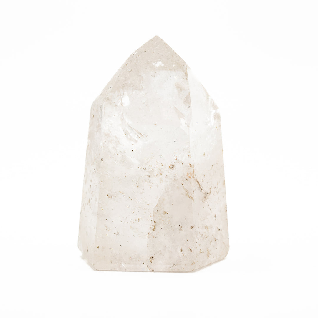 Torre de obelisco de cristal de cuarzo transparente natural: decoración con piedras preciosas curativas, regalos para terapia de meditación