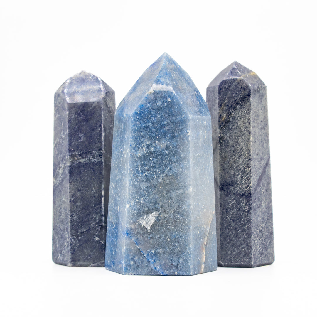 Natural Blue Aventurine Crystal Obelisk Tower - Healing Gemstone Decoration, Meditation Therapy Gifts