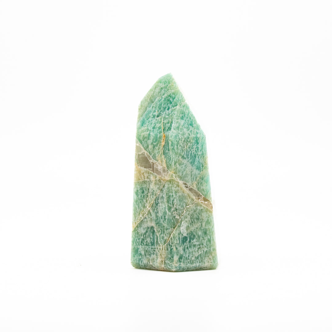 Natural Amazonite Crystal Obelisk Tower - Healing Gemstone Decoration, Meditation Therapy Gifts