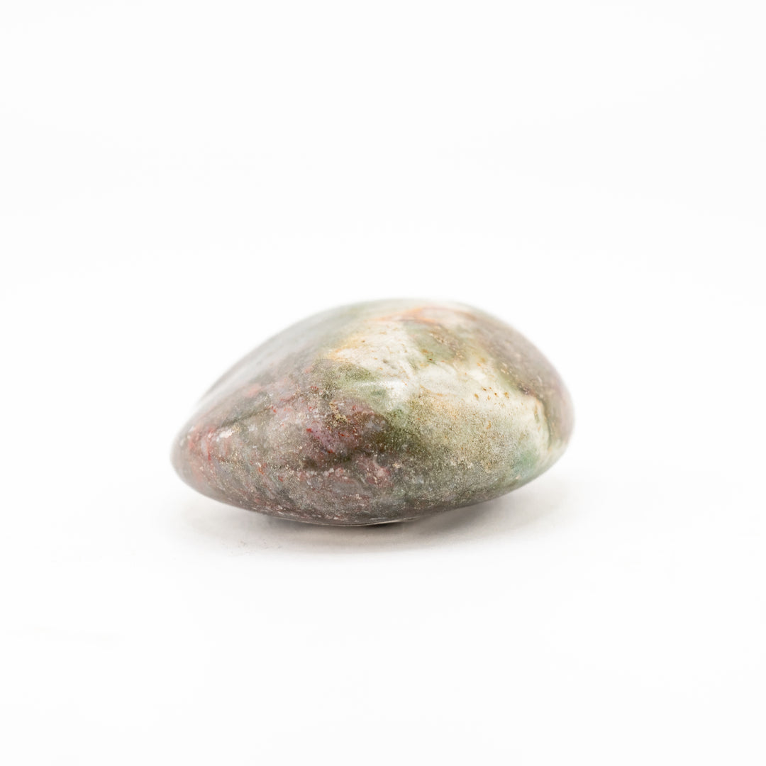 Jaspe marino natural, cristal de palma, cristal curativo pulido, piedra preciosa ovalada terapéutica