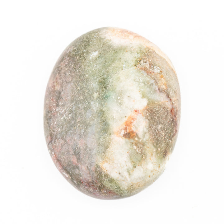Jaspe marino natural, cristal de palma, cristal curativo pulido, piedra preciosa ovalada terapéutica