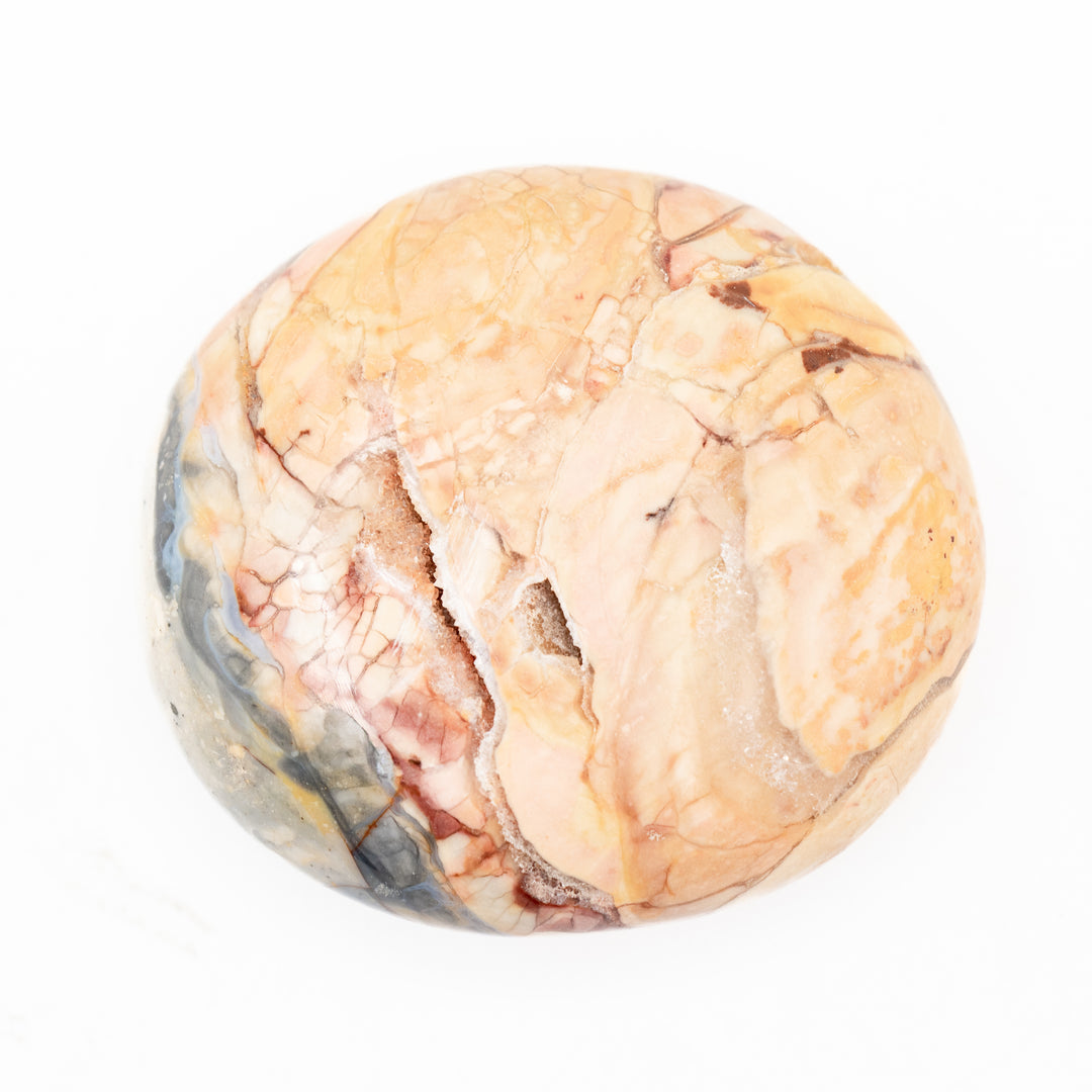 Jaspe Ibis Natural, Piedra de Palma, Cristal Curativo Pulido, Gema Ovalada para Terapia