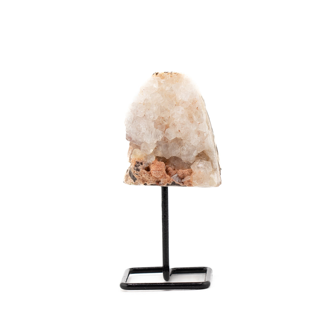 Natural Zeolite Crystal on Metal Stand - Healing Gemstone Decoration, Meditation Therapy Gifts