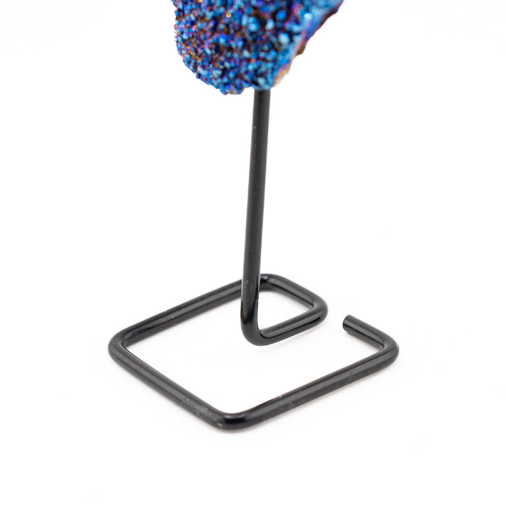 Cristal de quartz titane sur support métallique – Décoration de pierres précieuses curatives, cadeaux de thérapie méditative