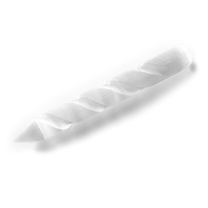 Varita de masaje en espiral de selenita natural - Cristal de selenita de 15 cm - Piedra curativa limpiadora y regeneradora