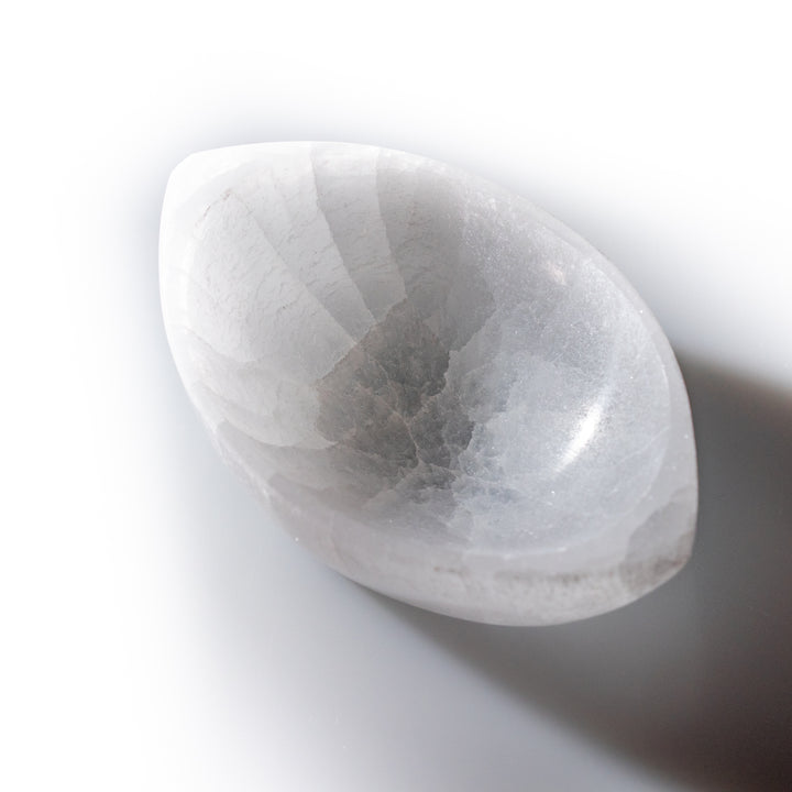 Bol marquise en sélénite naturelle - 10 cm - Cristal de sélénite - Pierre de guérison purifiante et rechargée