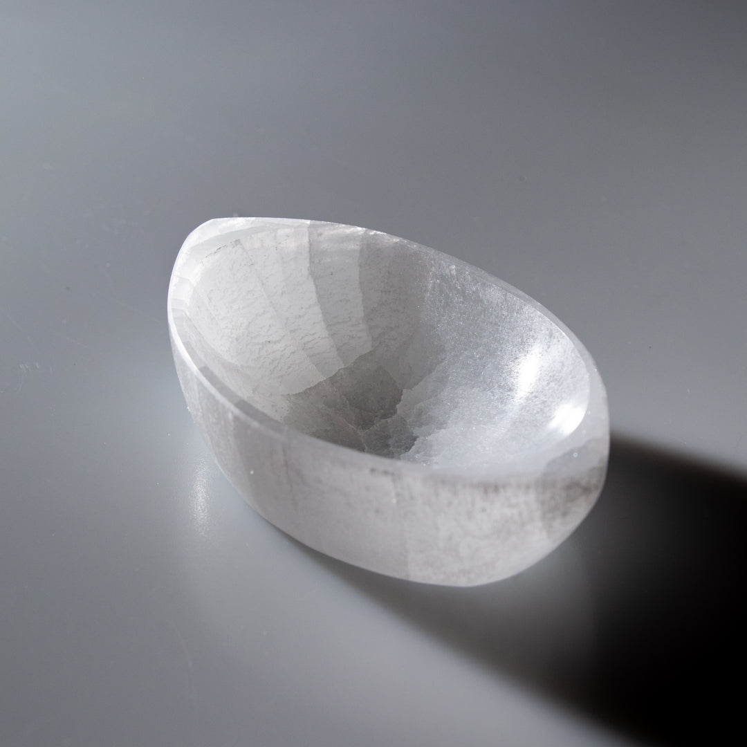 Bol marquise en sélénite naturelle - 10 cm - Cristal de sélénite - Pierre de guérison purifiante et rechargée