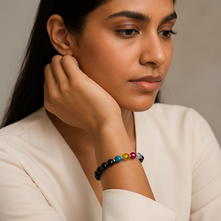 Pansexual LGBTQ+ Natural Gemstone Bracelets