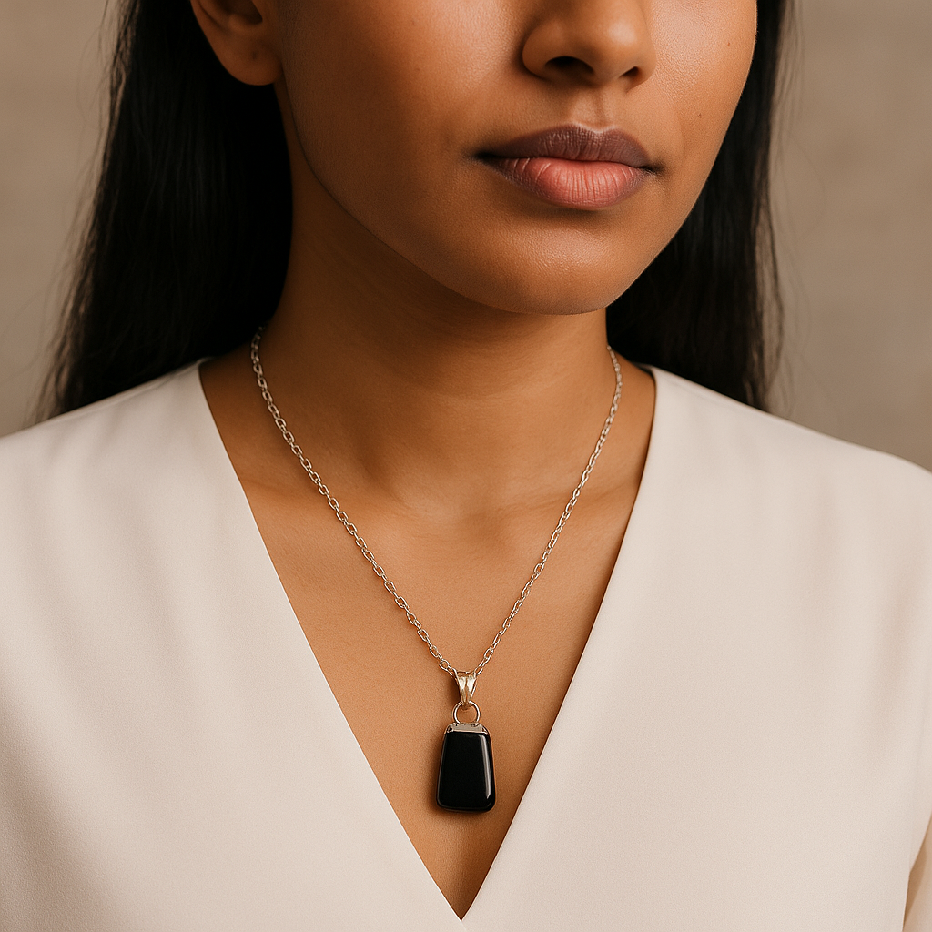 Obsidian Gemstone Pendant Necklace - Handcrafted Crystal Jewelry
