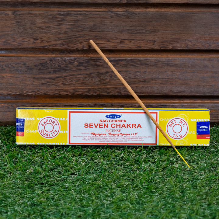 Bâtonnets d'encens Satya Nag Champa Sept Chakras | 15 grammes