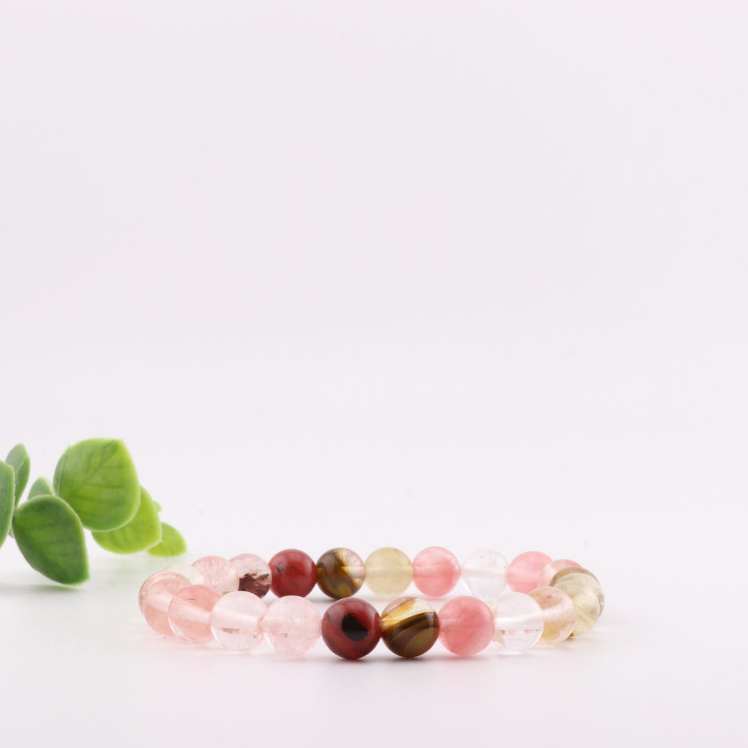 Bracelet en peau de tigre naturelle – Sans métal, 8 mm – Parfait pour l'harmonie et l'équilibre