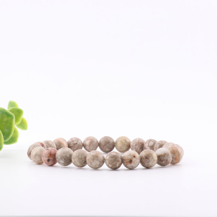 Pulsera de piedra medicinal natural - Sin metal, 8 mm - Joyería con piedras curativas