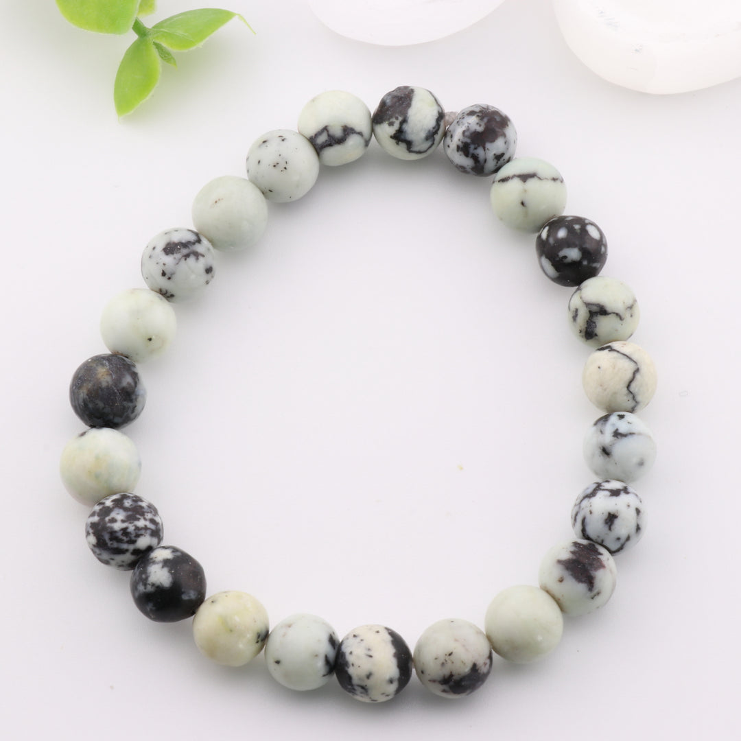 Pulsera de turquesa amarilla natural (sin metal, 8 mm) - Accesorio energizante y elegante