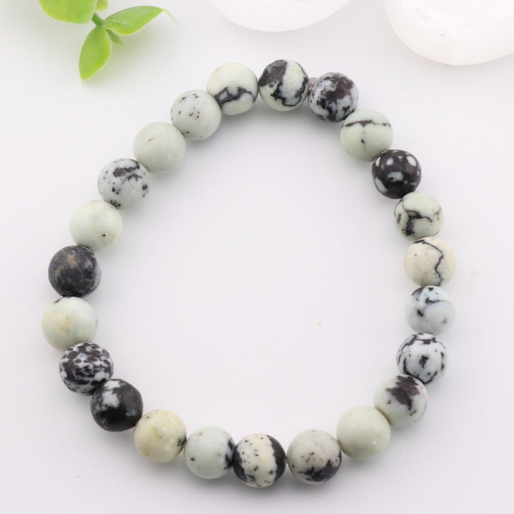 Pulsera de turquesa amarilla natural (sin metal, 8 mm) - Accesorio energizante y elegante