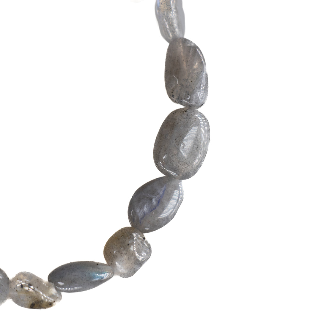 Natural Labradorite Freeform Bracelet - Metal Free, 6-8mm - Spectrolite Gemstone