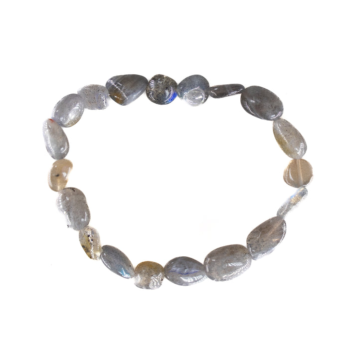 Natural Labradorite Freeform Bracelet - Metal Free, 6-8mm - Spectrolite Gemstone