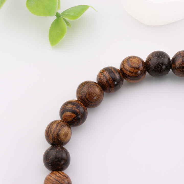 Bracelet en bois de santal naturel - Sans métal 8 mm - Accessoire artisanal