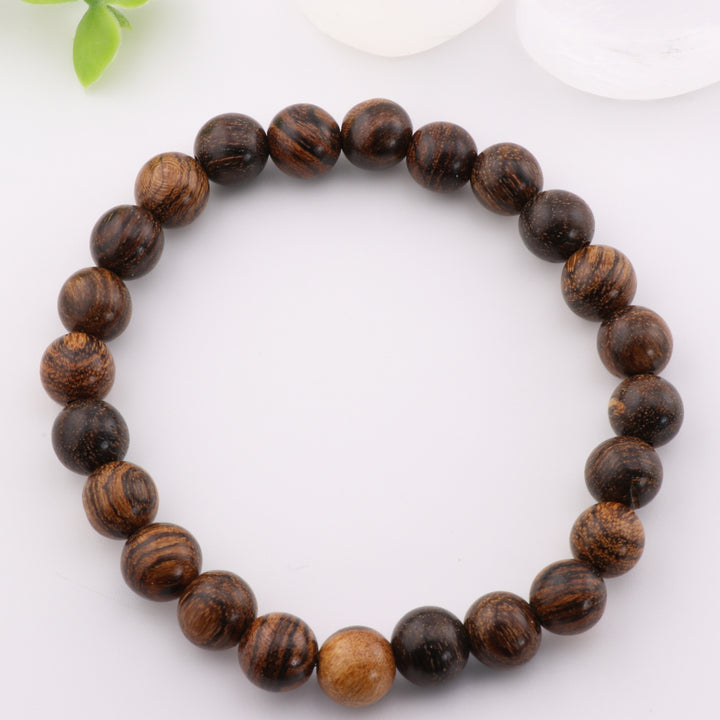 Bracelet en bois de santal naturel - Sans métal 8 mm - Accessoire artisanal
