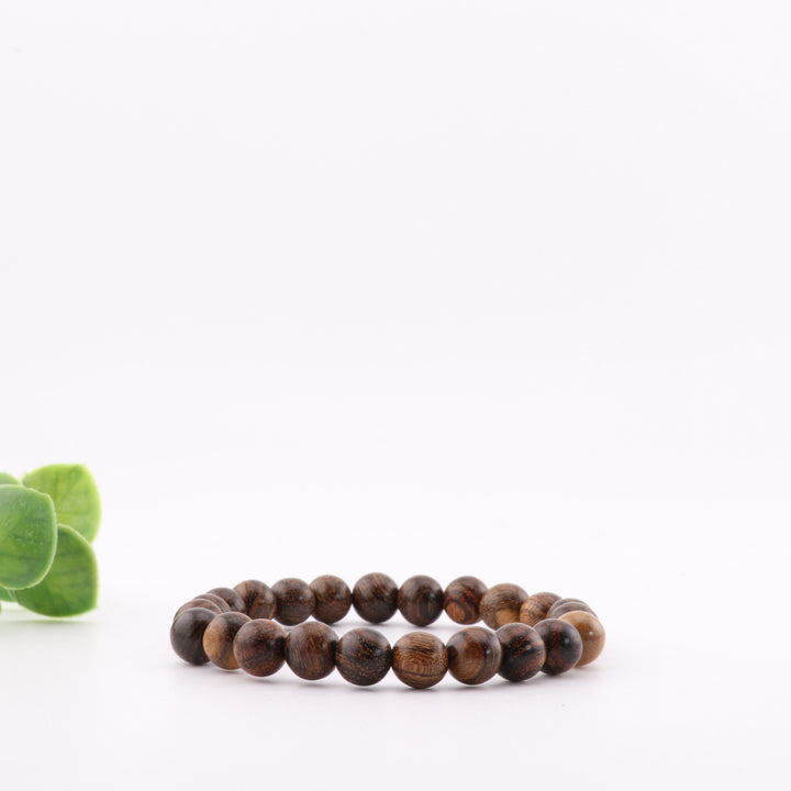 Bracelet en bois de santal naturel - Sans métal 8 mm - Accessoire artisanal