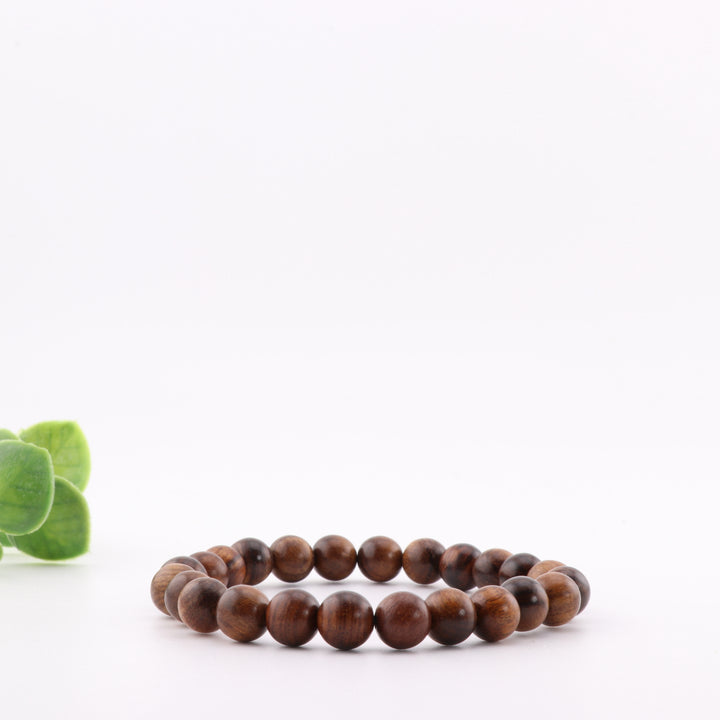 Bracelet artisanal en bois naturel – Sans métal, 8 mm – Mode polyvalente