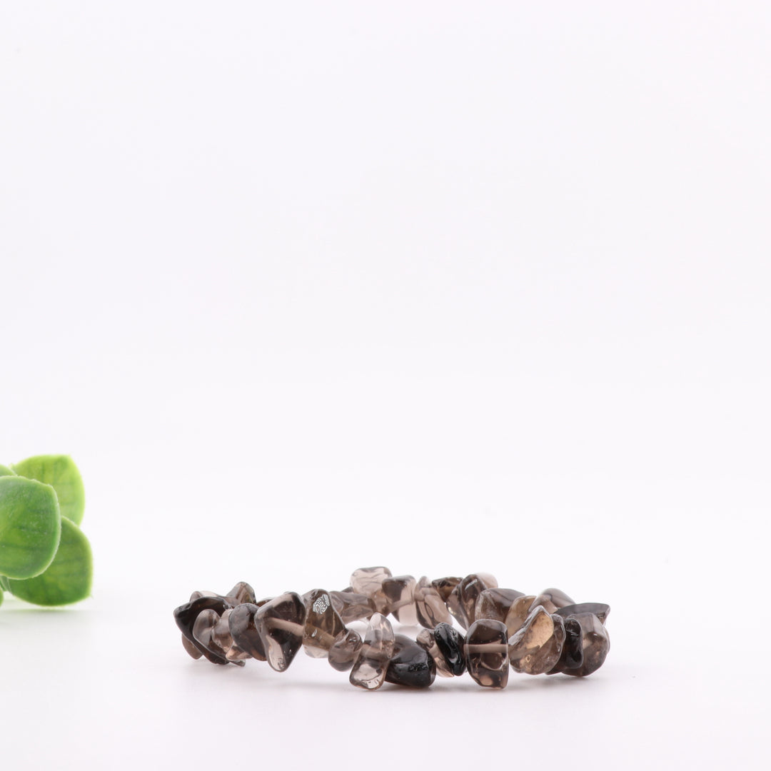 Bracelet en quartz fumé synthétique - Sans métal, bijou en cristal de guérison