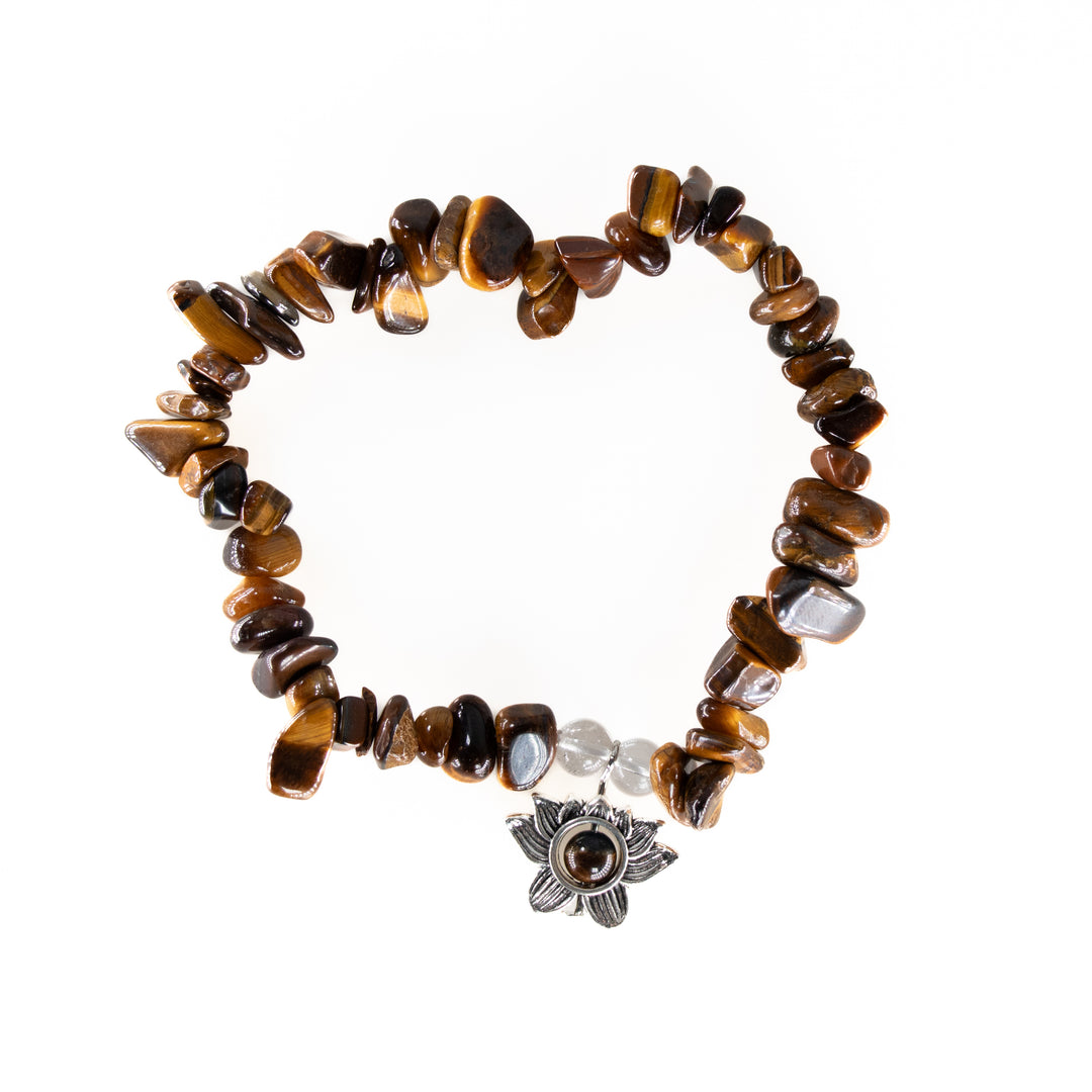 Bracelet en pierre naturelle œil de tigre – Sans métal, 5-8 mm