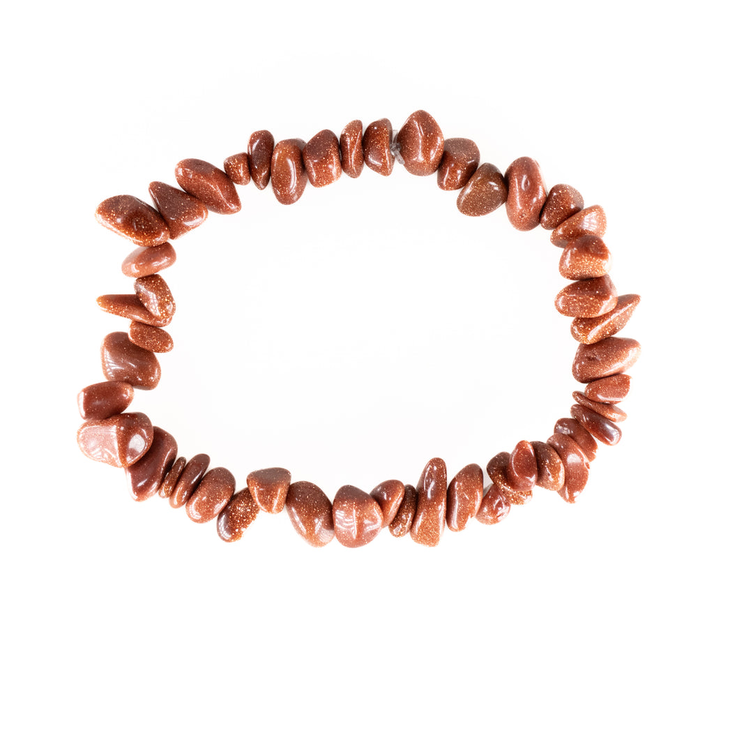Pulsera de piedras preciosas de oro rojo natural (sin metal, 5-8 mm)