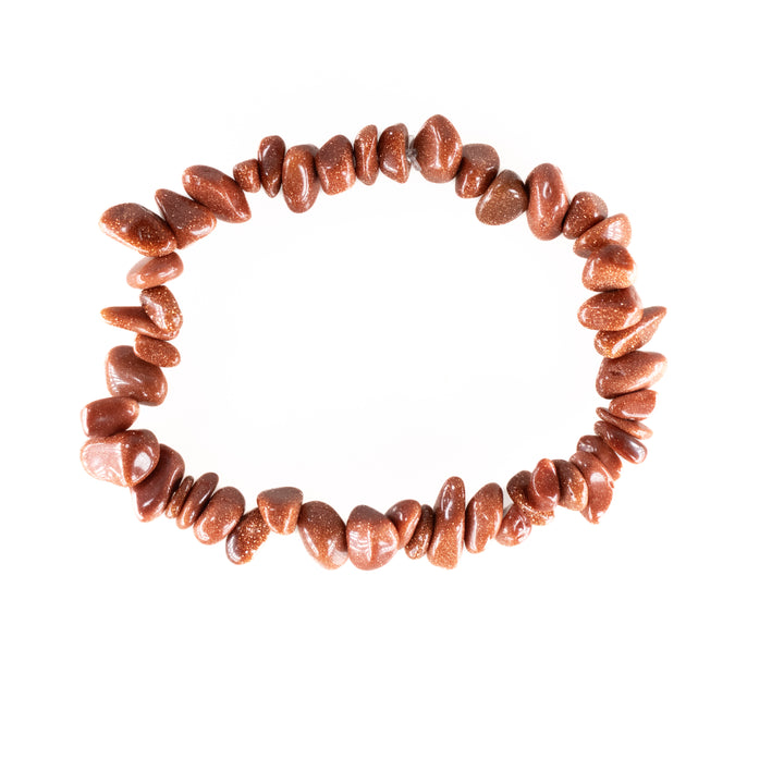 Pulsera de piedras preciosas de oro rojo natural (sin metal, 5-8 mm)