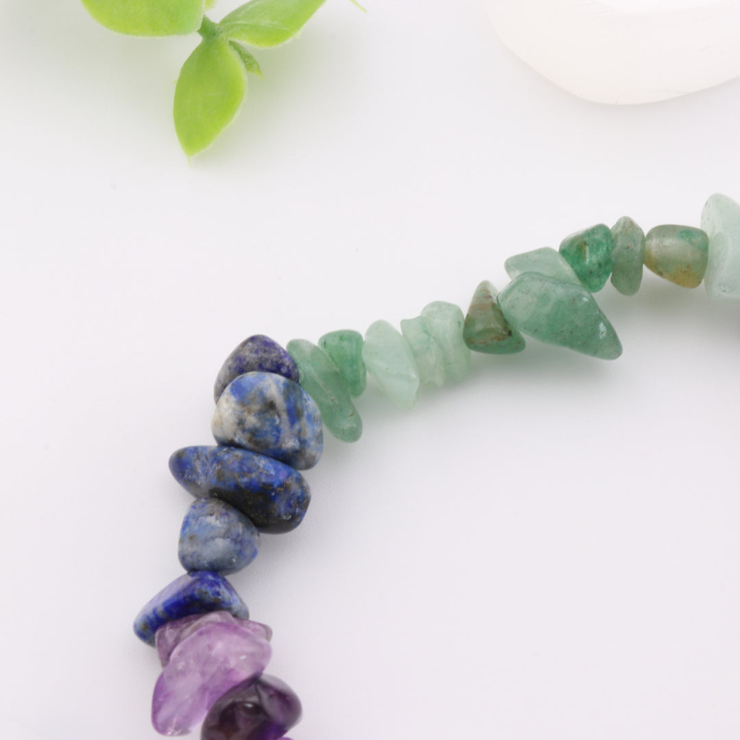 Bracelet en pierres naturelles de chakra - 5-8 mm, bijou d'équilibrage énergétique sans métal