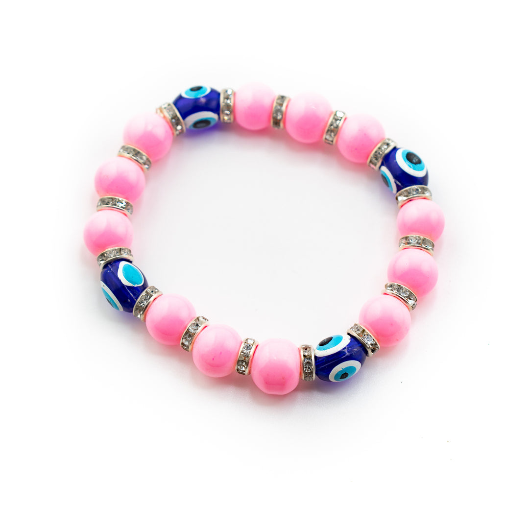 Charmant bracelet de protection contre le mauvais œil Nazar, taille enfant, perles de 8 mm