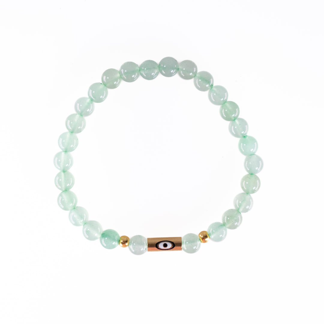 Pulsera de piedra preciosa de aventurina verde natural, 6 mm -