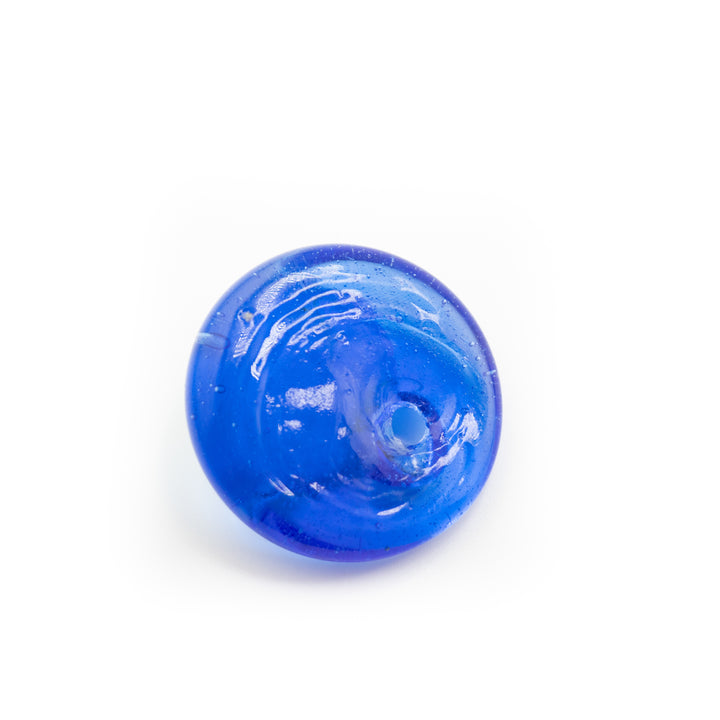 Handmade Flat Lampwork Nazar/Evil Eye, with Hole, 1" Inch