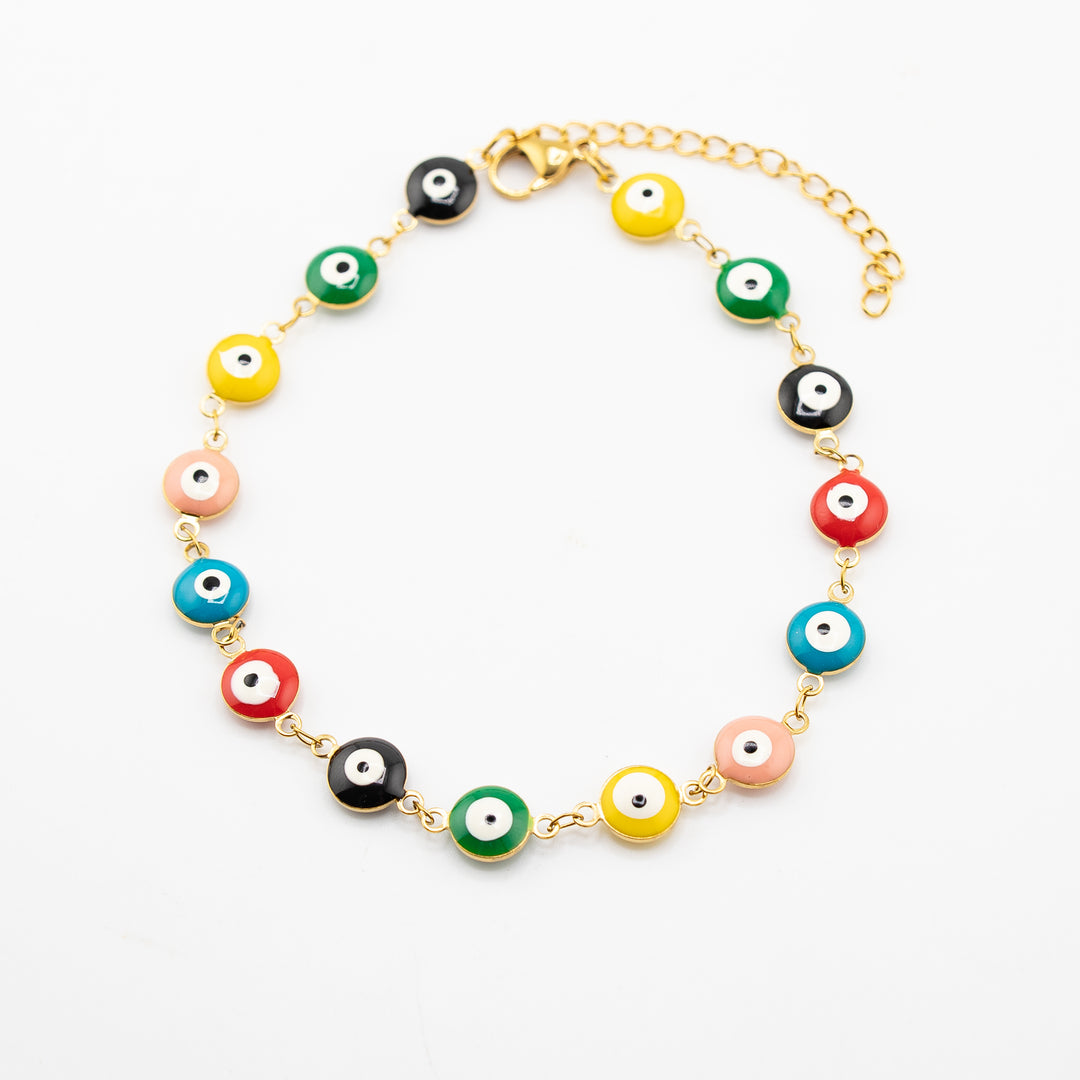 Gold Plated Nazar/Evil Eye Anklet