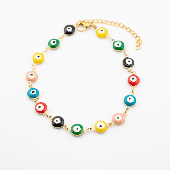 Gold Plated Nazar/Evil Eye Anklet