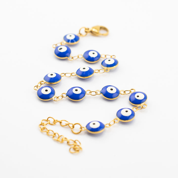 Gold Plated Nazar/Evil Eye Anklet