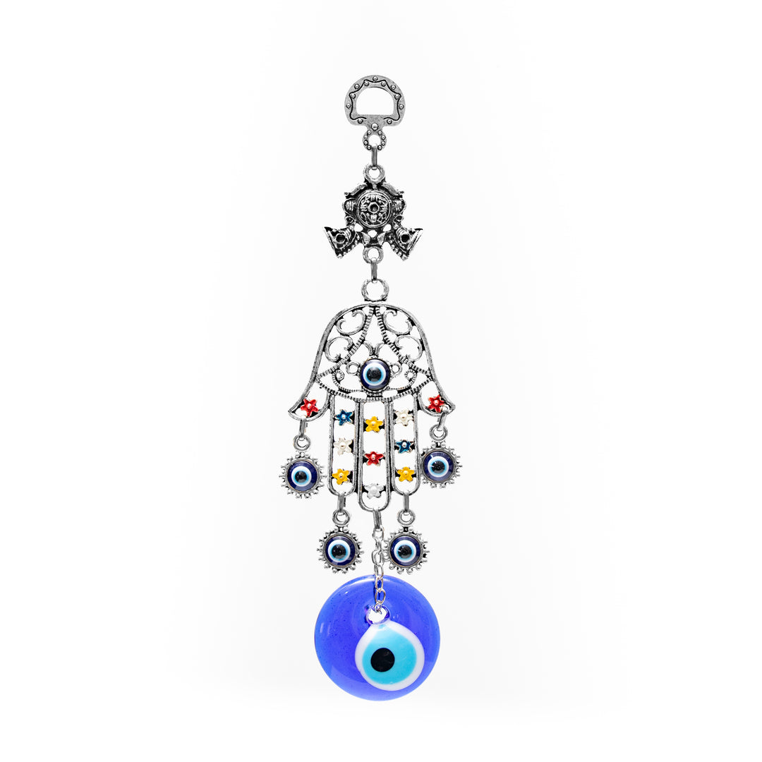 Authentic Nazar/Evil Eye Wall Decor with Hamsa Hand, 9" Inch