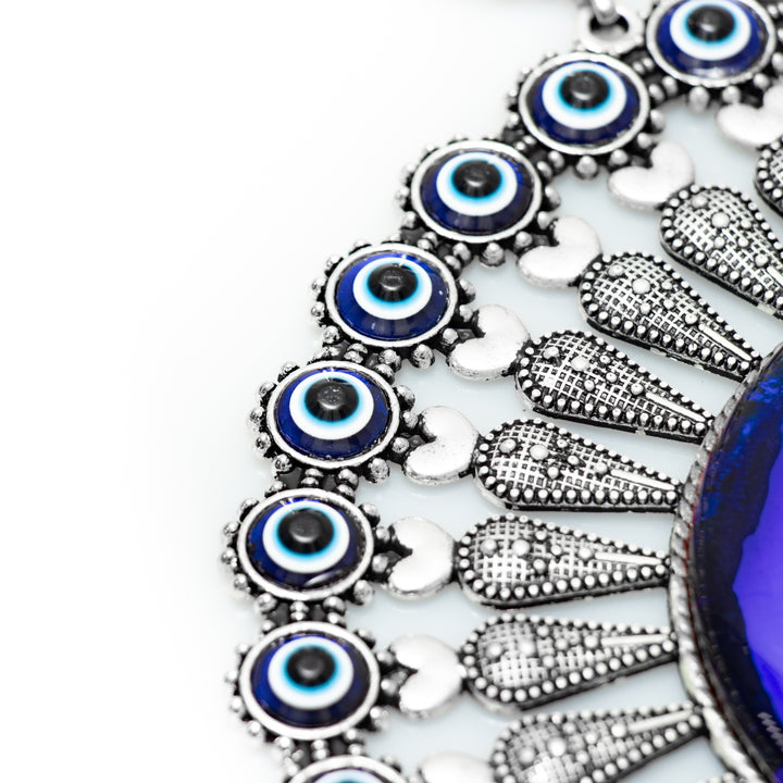 Authentic Nazar/Evil Eye Wall Decor with Sunshine Figure, 9" Inch